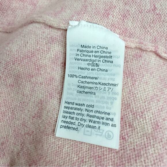 J.CREW Factory 100% Cashmere Soft Pink Open Cardigan Women’s Size S - Picture 12 of 14